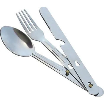 Kempingové nádobí Skládací odlehčený 3-dílný příbor BCB