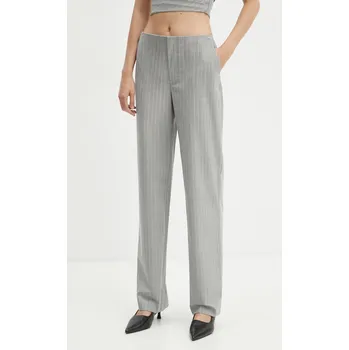 Kalhoty s příměsí vlny Moschino Jeans 0307.8725 šedá 90X, vel. 34