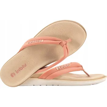 Dámská obuv INBLU SF-04 DÁMSKÉ JAPONKY NAZOUVÁKY LETNÍ PLÁŽOVÉ TEXTILNÍ lososová 36