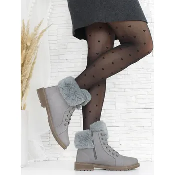 Dámská zimní obuv Cathay moda Dámské šedé farmářky N3116-2D.G Velikost: 38