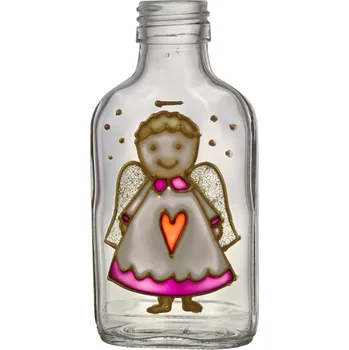 Láhev Taschen - 0.10 bezbarevná ST + malovaný anděl