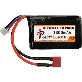 Baterie pro airsoftovou zbraň IPower Akumulátor Li-Po 1300mAh 7,4V 20C - DeanT [IPower]