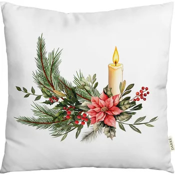 Povlak na polštářek DARRÉ Dekorační povlak na polštářek Vánoční svíce