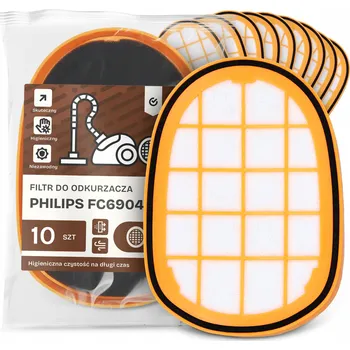 Filtr do vysavače 10x FILTR do VYSAVAČE Philips FC6904 Vzduchový Pěnový Silný FILTRY EM-W
