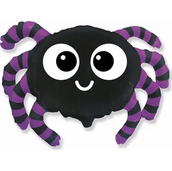 Balónek Fóliový balónek Flexmetal Pavouk 46 x 79 cm černo-fialový