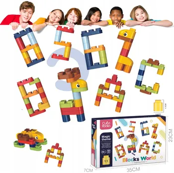 ostatní stavebnice Stavebnice - Sada písmen a čísel, zábava a vzdělávání