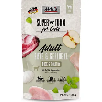 Krmivo pro kočku MAC's Cat kachna, drůbež a jablko 12 × 100 g