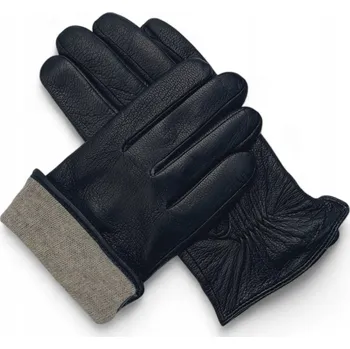Rukavice Pánské kožené zimní rukavice zateplené vlnou černé rM Prius 2003