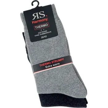 Pánské ponožky RS pánské jenobarevné teplé froté ponožky s příjemným lemem mix 43-46