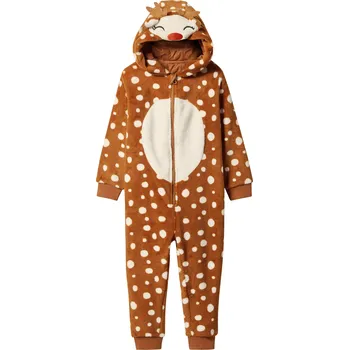Dětský overall lupilu® Dětský vánoční plyšový overal (hnědá, 98/104)