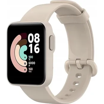 Řemínek na hodinky BÉŽOVÝ SILIKONOVÝ ŘEMÍNEK 20MM PRO HODINKY XIAOMI MI/REDMI WATCH LITE