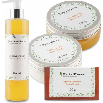 Kosmetická sada Kosmetická sada - SICILSKÉ SLUNCE - Balzám, Peeling, Gel, Přírodní mýdlo