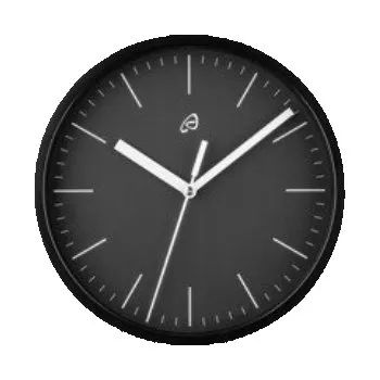 Hodiny AURIOL Nástěnné hodiny ⌀20 cm, bílé indexy, černý ciferník a pouzdro (2/G-3)