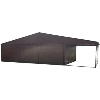 Přístřešek na auto 31D. Plechová garáž 12 x 6 m