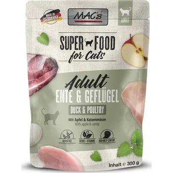 Krmivo pro kočku MAC's Cat Pouch kachna a drůbež 6 × 300 g