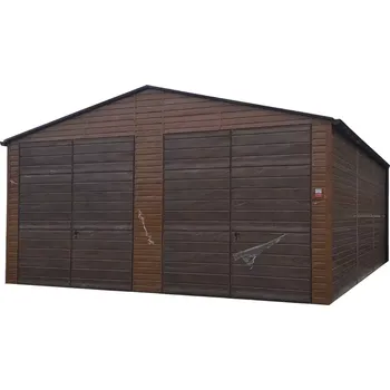 Přístřešek na auto 26H. Plechová garáž ZLATÝ DUB 8 x 9