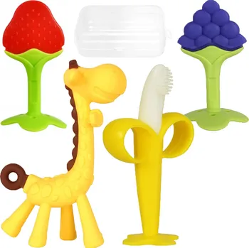 6x Kousátko kartáček masážní prořezávání zoubků pro děti na dásně na zoubky