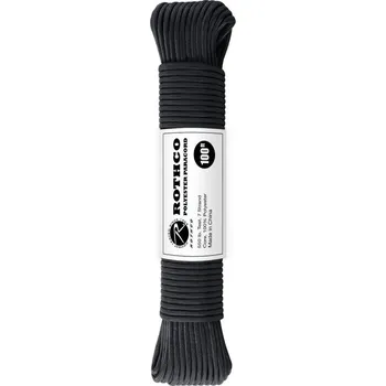 Horolezectví PARACORD 550-Lb 30m-4mm ROTHCO ČERNÝ