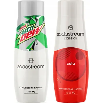 Příprava sody SODASTREAM Cola + Mountain Dew Diet sada sirupů pro výrobník sody 2 ks