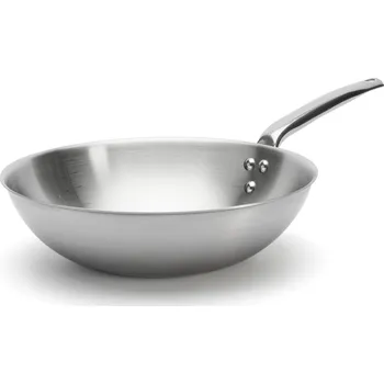 Wok ALCHIMY 28 cm, stříbrná, nerezová ocel, de Buyer