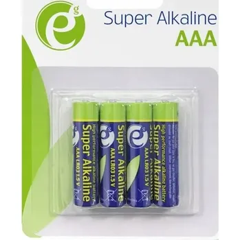 Článková baterie Alkalická baterie Gembird AAA (R3) 4 ks