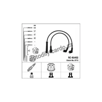 Zapalovací kabel Sada kabelů pro zapalování NGK RC-KA402 - KIA