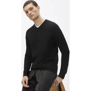 Pánský svetr Celio Vlněný svetr Semeriv merino 1085610 Černá XXL