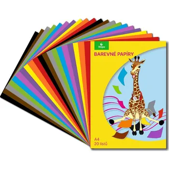 Barevný papír Složka barevných papírů 20 listů A4 pestré syté odstíny