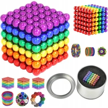 ostatní stavebnice BAREVNÉ STAVEBNICE MAGNETICKÉ KULIČKY NOXUS 216 ks 5 mm