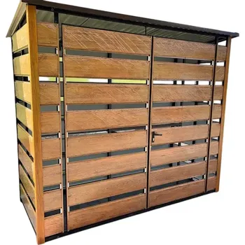 Popelnice 4P. Přístřešek na popelnice 3 x 1