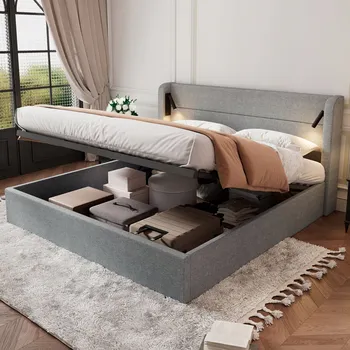 Postel Patrová postel Arhatreya moderní 160 x 200 cm šedá