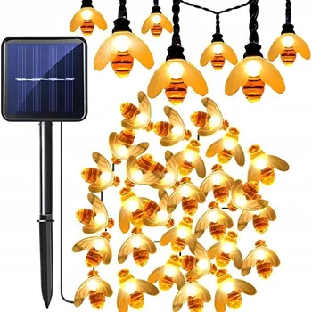 Venkovní osvětlení Solární zahradní světla 20 LED včely včelky girlanda drátek 5 m