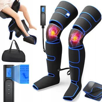 Masážní přístroj VYHŘÍVANÝ MASÁŽNÍ PŘÍSTROJ NA NOHY S POLŠTÁŘ TERAPEUTICKÝ 6 REŽIMŮ