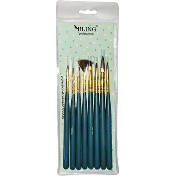 Kosmetický štětec Sada ks štětců na zdobení nehtů BLING