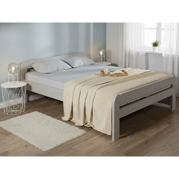 Postel Manželská postel Marko Rozměr: 140x200, Odstín: Šedá krycí barva