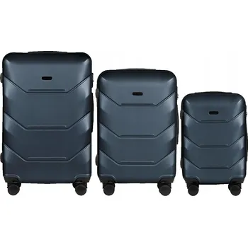 149 PEACOCK, Sada 3 kufrů s rozšířením ABS+ (L,M,S) Wings, TMAVĚ ZELENÁ