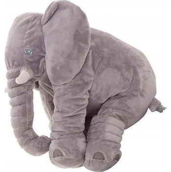 plyšák PLYŠOVÝ SLON VELKÝ MEDVÍDEK PLYŠÁK POLŠTÁŘ 70 cm ŠEDÝ