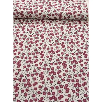 Orbytex Dekorační látka - Sonja drobný kvítek vínový - š.160cm 02