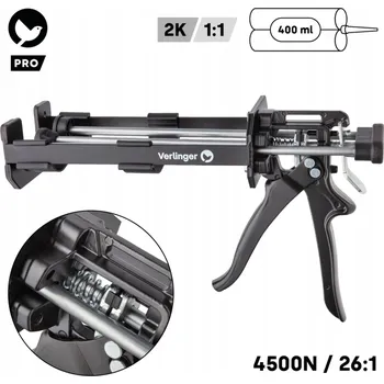 Vytlačovací pistole Vytlačovací pistole na epoxidová lepidla a chemické kotvy 400 ml, poměr 1:1