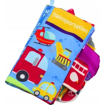 Senzorická knížka dotyková kniha barevná měkká Šustící Vozidla