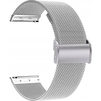 Náramek NÁRAMEK NA HODINKY STŘÍBRNÝ NEREZOVÁ OCEL 20 mm