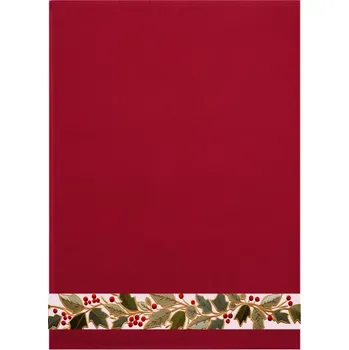 Utěrka Framsohn Vánoční utěrka lístky červená