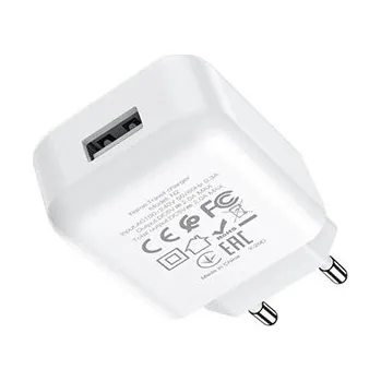 RYCHLÁ SÍŤOVÁ NABÍJEČKA PRO TELEFON HOCO 2.1A BIAŁA KABEL TYPU C 1M QUICK