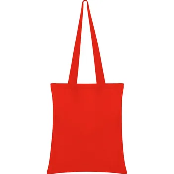 Nákupní taška Bavlněná taška Mountain 37 x 41 cm - červená potisk bavlny