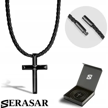 Náhrdelník Pánský náhrdelník Serasar Cross černý