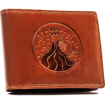 Peněženka Peterson pánská peněženka z přírodní kůže hnědá - muž