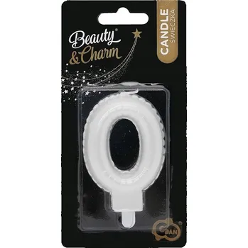 Na dort narozeninám Číslice 0, perleťově bílá