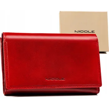 NICOLE peněženka z pravé kůže červená - dámská