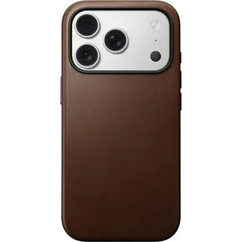 Náhradní kryt pro mobilní telefon Kryt pro iPhone 17 Pro Max Nomad Modern Leather Case - hnědý