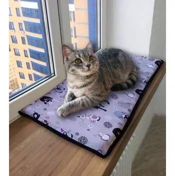 Pelíšek pro psa Pelíšek polštář pro kočky parapet, parapet s potiskem - kočičí mäta